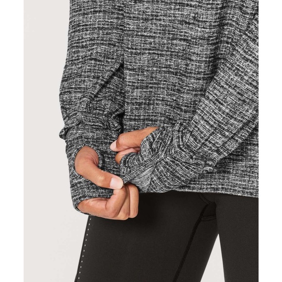 Lululemon Extra Mile Hoodie Black/White Size 6 - Picture 5 of 15